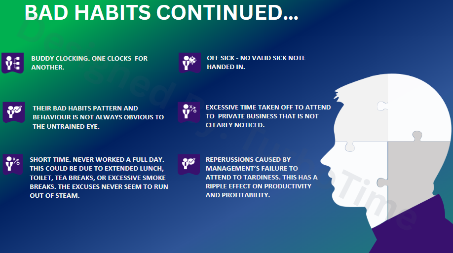 Staffs Bad Time & Attendance habits continued